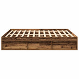 Giroletto senza Materasso Legno Antico 200x200 cm in Truciolato