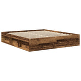 Giroletto senza Materasso Legno Antico 200x200 cm in Truciolato