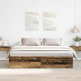 Giroletto senza Materasso Legno Antico 200x200 cm in Truciolato