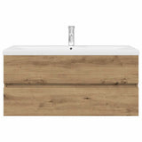Mobile Bagno con Lavabo Integrato&Rubinetto Rovere Artigianale