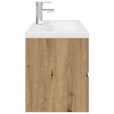 Mobile Bagno con Lavabo Integrato&Rubinetto Rovere Artigianale