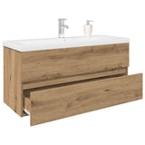 Mobile Bagno con Lavabo Integrato&Rubinetto Rovere Artigianale