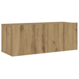 Mobili TV a Parete 3 pz Rovere Artigianale in Legno truciolato