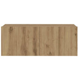 Mobili TV a Parete 3 pz Rovere Artigianale in Legno truciolato