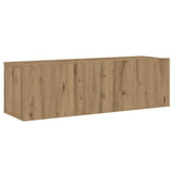 Mobili TV a Parete 3 pz Rovere Artigianale in Legno truciolato