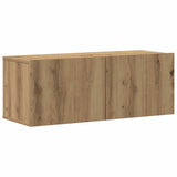 Mobili TV a Parete 4 pz Rovere Artigianale in Legno truciolato