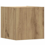 Set Mobile TV 8 pz Montato a Parete Rovere in Legno truciolato