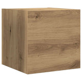 Set Mobile TV 7 pz Montato a Parete Rovere in Legno truciolato