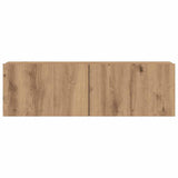 Set Mobile TV 7 pz Montato a Parete Rovere in Legno truciolato