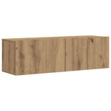 Set Mobile TV 7 pz Montato a Parete Rovere in Legno truciolato