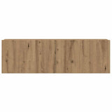 Set Mobile TV 8 pz Montato a Parete Rovere in Legno truciolato
