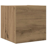 Set Mobile TV 8 pz Montato a Parete Rovere in Legno truciolato