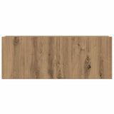Set Mobile TV 4 pz Montato a Parete Rovere in Legno truciolato