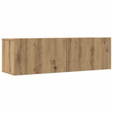Set Mobile TV 7 pz Montato a Parete Rovere in Legno truciolato