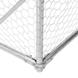 Cuccia per Cani da Esterno con Recinto 5x3x1,9m Acciaio Zincato