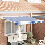 Telo di ricambio per tenda da sole Blu e Bianco 3 x 2 m