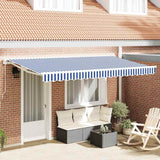 Telo di ricambio per tenda da sole Blu e Bianco 380 x 195 cm