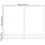 Telo di ricambio per tenda da sole Multicolore 300 x 200 cm