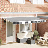 Telo di ricambio per tenda da sole Antracite e Bianco 4 x 2 m