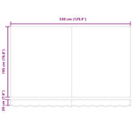 Telo di ricambio per tenda da sole Beige 350 x 200 cm Tela