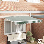 Telo di ricambio per tenda da sole Verde e bianco 250 x 200 cm