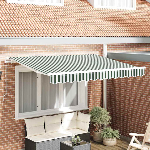 Telo di ricambio per tenda da sole Verde e bianco 250 x 200 cm