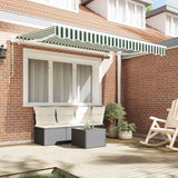 Telo di ricambio per tenda da sole Verde e bianco 250 x 200 cm