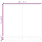 Telo di ricambio per tenda da sole Verde e bianco 250 x 200 cm