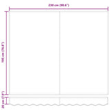 Telo di ricambio per tenda da sole Verde e bianco 250 x 200 cm