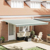 Telo di ricambio per tenda da sole Verde e bianco 450  350 cm