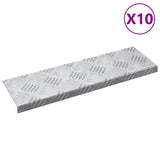 Dischi Quadrati 10 pcs Argento 60 x 18 cm Alluminio