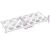 Gradini per Scale 10 pcs Argento 60 x 18 x 2,5 cm Alluminio