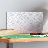 Dischi Quadrati 2 pcs Argento 20 x 20 cm Alluminio