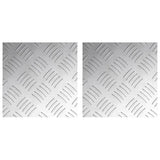 Gradini per Scale Quadrato 2 pcs Argento 20 x 20 cm Alluminio