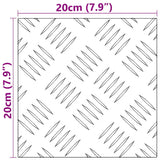 Dischi Quadrati 4 pcs Argento 20 x 20 cm Alluminio