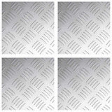 Dischi Quadrati 4 pcs Argento 20 x 20 cm Alluminio