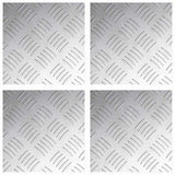Gradini per Scale Quadrato 4 pcs Argento 20 x 20 cm Alluminio