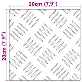 Gradini per Scale Quadrato 4 pcs Argento 20 x 20 cm Alluminio