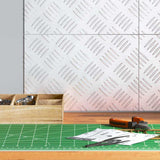 Dischi Quadrati 4 pcs Argento 30 x 20 cm Alluminio