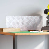 Dischi Quadrati 2 pcs Argento 30 x 20 cm Alluminio