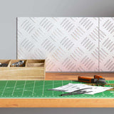 Dischi Quadrati 2 pcs Argento 30 x 20 cm Alluminio