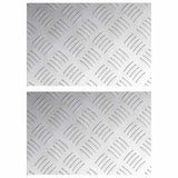 Dischi Quadrati 2 pcs Argento 30 x 20 cm Alluminio