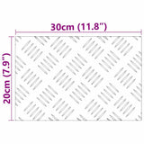 Gradini per Scale 2 pcs Argento 30 x 20 cm Alluminio