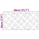 Gradini per Scale 2 pcs Argento 40 x 20 cm Alluminio
