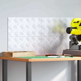 Dischi Quadrati 4 pcs Argento 40 x 20 cm Alluminio