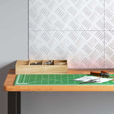 Dischi Quadrati 4 pcs Argento 40 x 20 cm Alluminio