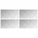 Gradini per Scale 4 pcs Argento 40 x 20 cm Alluminio