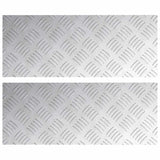 Dischi Quadrati 2 pcs Argento 50 x 20 cm Alluminio