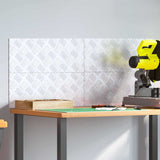 Dischi Quadrati 4 pcs Argento 50 x 20 cm Alluminio