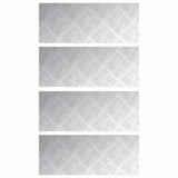 Gradini per Scale 4 pcs Argento 50 x 20 cm Alluminio